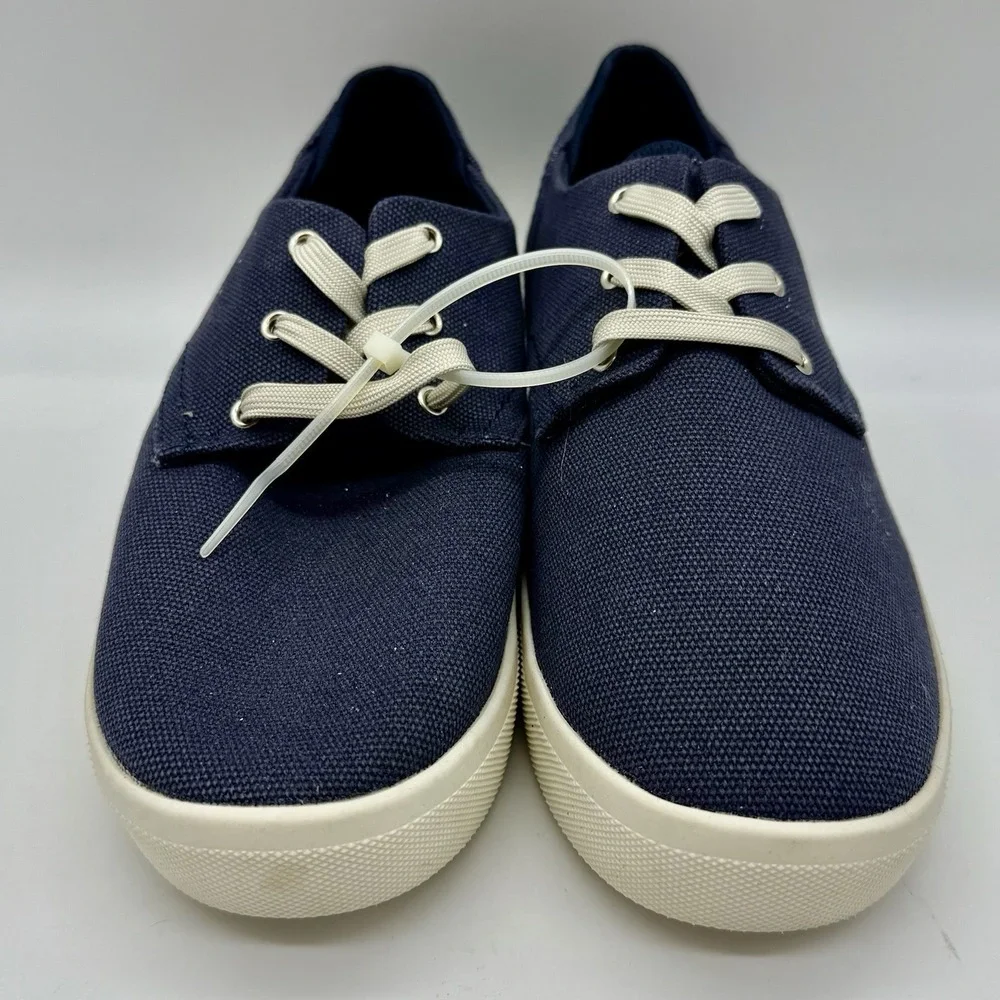 Sun + Stone Shoes Men's Size 5 Kiva Casual Sneakers Navy Blue‎ Lace Up NWOB